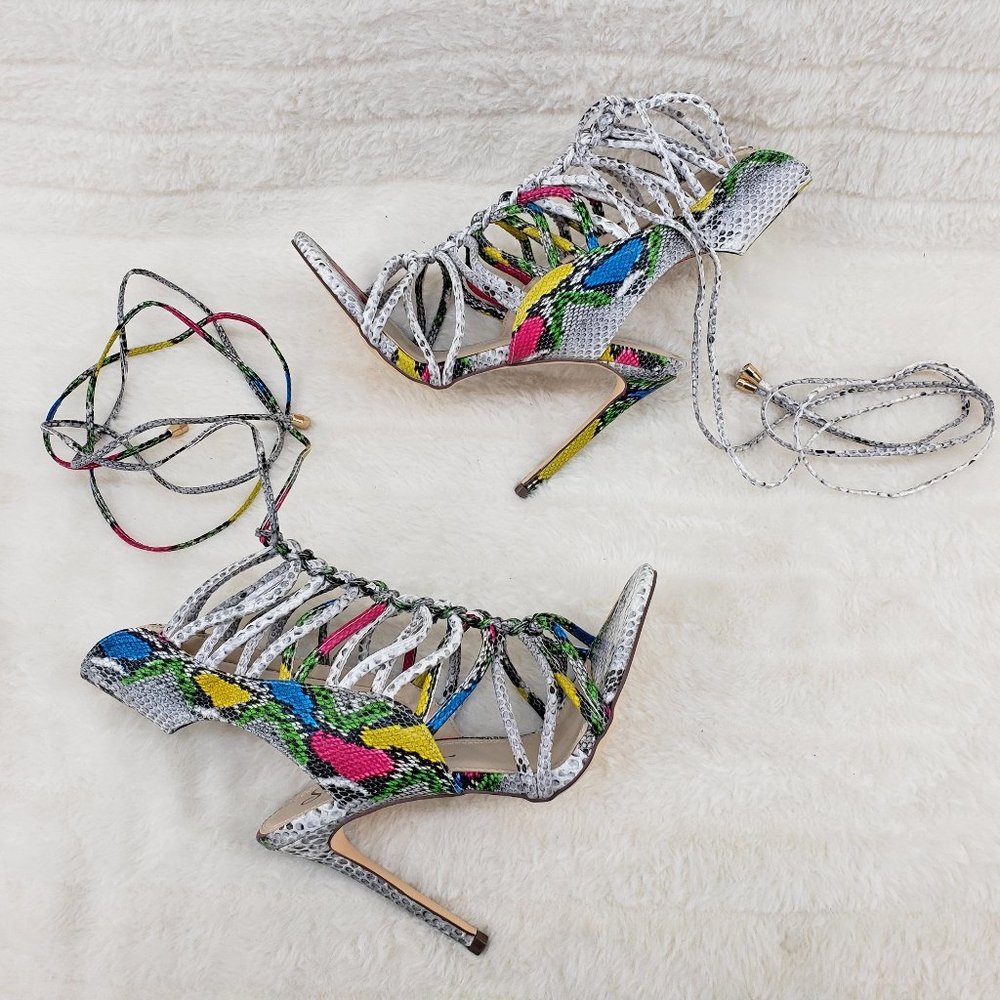 FINAL SALE Multi snake Tie Up Strap 4.5" High heels